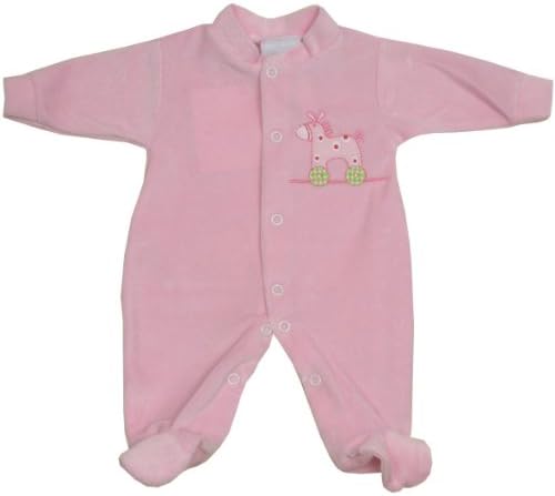 Premature Early Baby Clothes - Velour Sleepsuit - 3.5 - 10lb - Blue, Pink, Cream or White - Rocking Horse