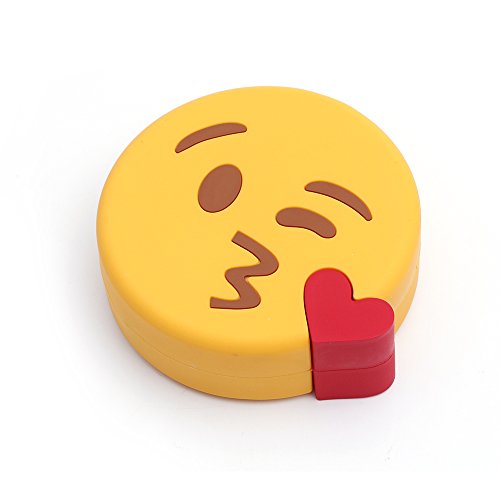 iProtect Emoji-Powerbank 2000mAh Externes Ladegerät im Kussmund-Emoji-Design für Smartphones und andere Geräte mit USB-Anschluss – inklusive Micro USB-Ladekabel - 4