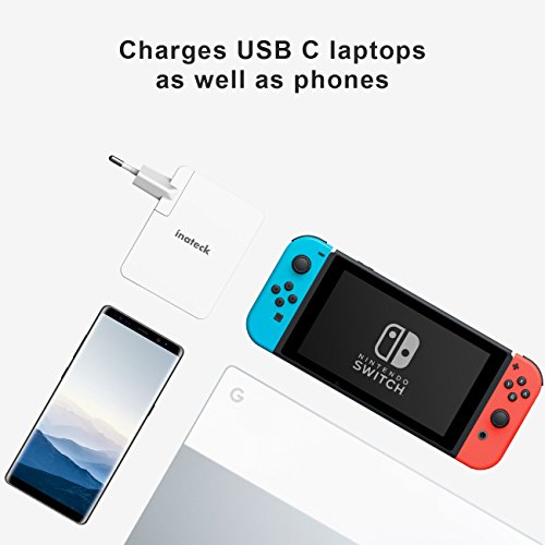 Inateck 45W tragbares USB-C Charger Ladeger  t  Type-C Power Delivery Netzteil f  r MacBook 12 Zoll  Macbook Pro 2016  Chromebook Pixel  HP Spectre X3