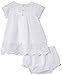 3 Pommes Baby Girls 0-24m Robe+Bloomer Plain Dress, White, 9-12 Months (Manufacturer Size: 1 Years)
