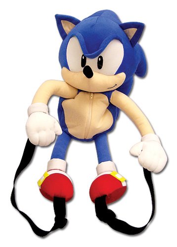Sonic The Hedgehog Plush Backpack Bag