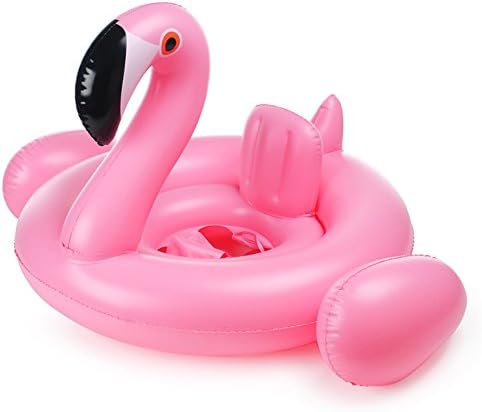 Warring States Baby Inflatable Flamingo Pool Float Pink Ride-On Swimming Ring White Swan Floating Water Holiday Party Toys For babies Piscina (Pink)