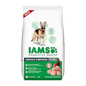 IAMS Proactive Health for Adult (1.5+ Years) German Shepherd Premium Dry Dog Food, 10 Kg