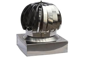 MAGGINI COMIGNOLO GIREVOLE ACCIAIO INOX QUADRATO FUMAIOLO ASPIRATORE CANNE FUMARIE (cm 42 x 42)