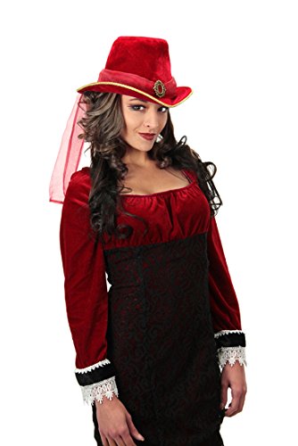 Preisvergleich Produktbild Viktorianischer Hut für Damen - rot