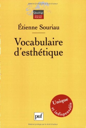 couverture de : Vocabulaire d'esth&eacute;tique