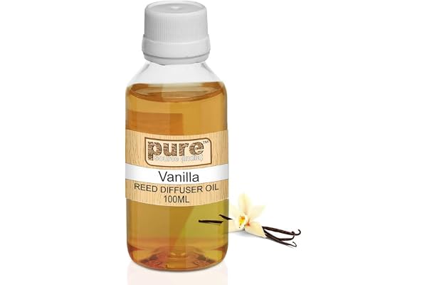Pure Source India Aroma Reed Diffuser Refill Vanilla 100ML, 8 Pcs Reed Stick Coming Free with This Reed Diffuser Oil