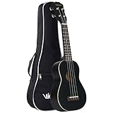 Sopran-Ukulele 21 Zoll Ukulele-Kit mit Gig Bag - Schwarz
