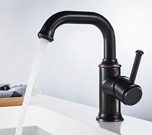 Black Copper Faucet Home Hotel Bathroom Bathtub Kitchen Sink Basin Tap Hot and Cold Water Mixing Mixer