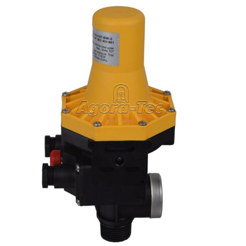 Agora-Tec Pumpen Druckschalter AT-DW-3 ohne Kabel zur Pumpensteuerung für Kreisel-, Tauch- Tiefbrunnenpumpen mit Betriebsdruck von 7 bar, AT 003 001 001 - 6