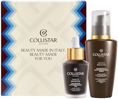 Collistar Cofanetto Regalo Donna Gocce Magiche Autoabbronzanti Viso 30 ml + Corpo 125 ml, Kit Autoabbronzante Donna, Abbronzatura Intensa Naturale, Antimacchia, Idratante, a Lunga Durata