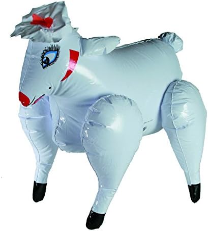 Inflatable Blow Up Sheep - Must Have Rude Cheeky Funny Practical Jokes Pranks Gags - Xmas Birthday Christmas Stag Party Anniversary Gift Present Idea - One Supplied