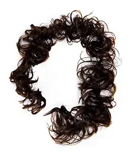Kabello Women Messy Juda Bun Ponytail Hair Frill Extension Medium Brown Pack Of 1
