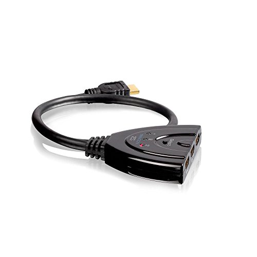 deleyCON HDMI Switch Verteiler 3 Port Automatisch – 3D Ready bis 1080p – inkl. Umschaltknopf – [3x IN / 1x OUT] - 7