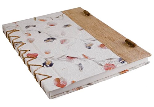 Petal Notizbuch Handgefertigt Bougainvillea Extra Large, blanko Pages (35cm x 28cm x 2cm)