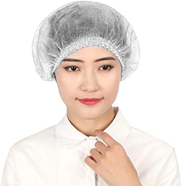 Oriley Disposable 18 Inch Head Cover 8 GSM Elastic Bouffant Cap Non-Woven Hair Covering Net for Medical Hospit