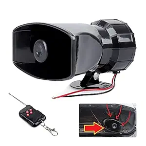 AUTO SNAP 7 Tone Sound Loud Car Siren Vehicle Horn Hooter/Ambulance/Siren/Traffic Sound with Black Remote Controller 12V 100W