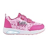 Material de la suela: Goma Cerdá LOL - Zapatillas Deportivas con Luces para Niñas, Rosa, 28 EU
