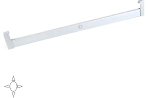 EMUCA - Iluminación para armario o vestidor, barra de armario con luz LED 2,6W-12V DC y detector de movimiento, aluminio anodizado mate, L 408-558mm