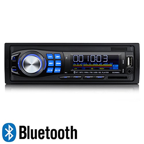 Masione® Bluetooth Car Stereo Audio Receiver , Single Din, In Dash 12V, MP3 Radio Player Compatible, Digital Media, FM Receiver with USB Port & SD Card Slot AUX Receiver,Remote Control