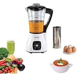 LIVOO DOP140W Blender Chauffant Multifonction | 6 Programmes prédéfinis Smoothies, Soupes, Sauces, Cuisson Vapeur etc |Couteau 4 Lames, 15 000 U/Min | Capacité 1,7L, 1.7 liters, Blanc