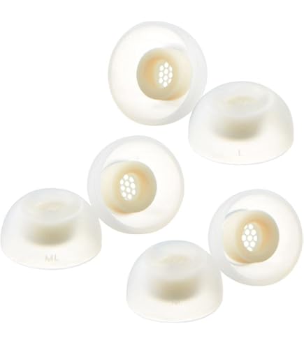 Seminer 3 paar vervangende in-ear hoofdtelefoon compatibel met Sony WF-1000XM4, gewatteerde oordopjes in-ear koptelefoon (M, zwart