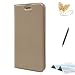 Produktbild TOUCASA Huawei Honor 6X Handyhülle,Huawei Honor 6X Hülle, Brieftasche flip Versteckte Magnetische 0.2cm Super dünn 33g Ultraleicht 360 stoßfest mit Lebenszeitgarantie für Huawei Honor 6X(Golden)