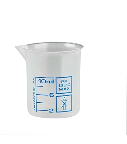 Fujiyuan 20 Stück 15 Ml Kunststoff Messbecher - Transparente Labormessbecher Für Schule & Haushalt
