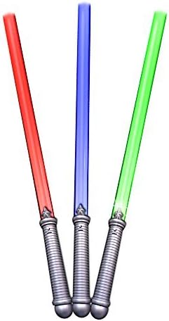 LED Assorted Colors Glow in the Dark Kids Light Sabers Bulk by Windy City Novelties