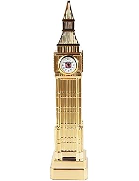 Dawn Miniaturuhr Tischuhr Standuhr mit Quarzwerk und Motiv Big Ben London England Turm 300402000100 Goldfarbiges...