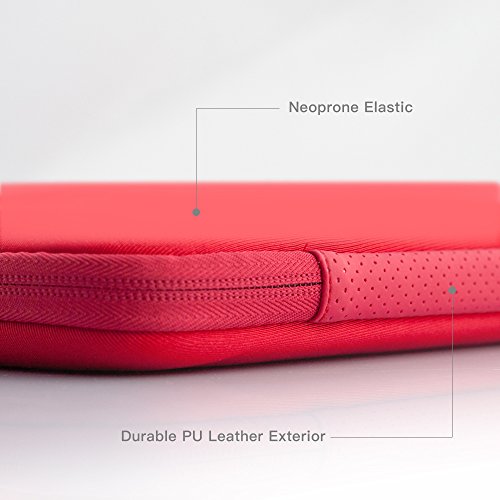 iBenzer – Deluxe Laptop-Hülsen-Beutel-Abdeckungs-Fall für alle 13-Zoll-Laptop-Computer – Macbook Pro 13 “ / Macbook Air 13 “ / Macbook Pro 13 “ mit Retina-Display (Rot BH-MP13RD) - 4