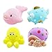 Produktbild Badespielzeug, Gusspower 4PC Tiere mit Sound Gummirennen Quietschende Hai Schnecke Bad Spielzeug Kind Spiel Spielzeug für Baden Sicherheit