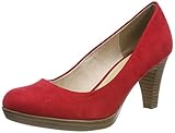 Absatz in Schicht-Optik MARCO TOZZI Damen 2-2-22411-32 Plateaupumps, Rot (Red 500), 40 EU