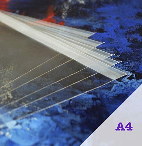 Acryls UK Ltd A4 Violoncello Borse - Confezione da 100 - Trasparente & Good Spessore - vestibilità Aderente per A4 Artwork/Foto - Makes Your Work Feel Pricey - 30 mm Seal - 40 Micron