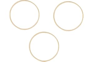EYEZER 3 st 40 cm bambu blommig ring/krans makramé hantverksringar/för gör-det-själv drömfångare, vägghängande hantverk, bröl