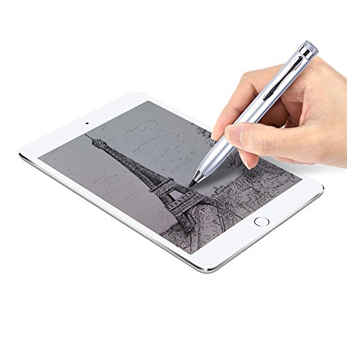 togsin Universal Point Active Eingabestift 1,9 mm Fine Pom Spitze Präzisions-Stylus-Pen für Zeichnen und Schreiben nur kompatibel IOS Android Touchscreen Handys, Tablets, Kindle etc. silber - 2