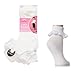 Baby/Girls Extra Soft Frilly Lace Top Socks (Pack of 3) (6-8 (Age: 2-4 years)) (White)