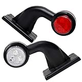 Material: TPU + AS 2 x 6 12SMD LED Laternen Beleuchtung Beleuchtung Rot und Weiß für 12 V 24 V Auto LKW Anhänger Anhänger Fuoristure 1495 cm