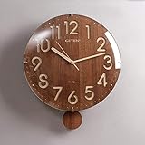 XYZS-Clock Massivholz vertraglich vereinbarte Stereo-Wanduhr-Wohnzimmer schmückt horologische Vogue-Originalität, um alte Weisen nordische Uhr-Haushalt Metope-Wanduhr Wieder herzustellen (Farbe : B)