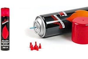 Sobazar - Lot 2 recharges de gaz 300 ML pour briquets et Chalumeau de Cuisine
