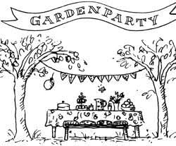 Gartenparty * Motivstempel * Bilderstempel * Stempel * Tisdagar med