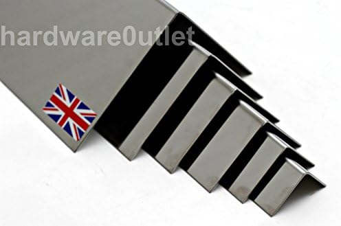1.2mm Polished Stainless Steel Folded Angle 1000mm Long - 10 Sizes Available (25mm x 25mm)