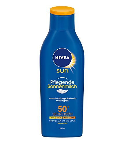Nivea Sun Sonnenmilch LSF 50 plus, Sonnenschutz 1er Pack (1 x 200 ml)