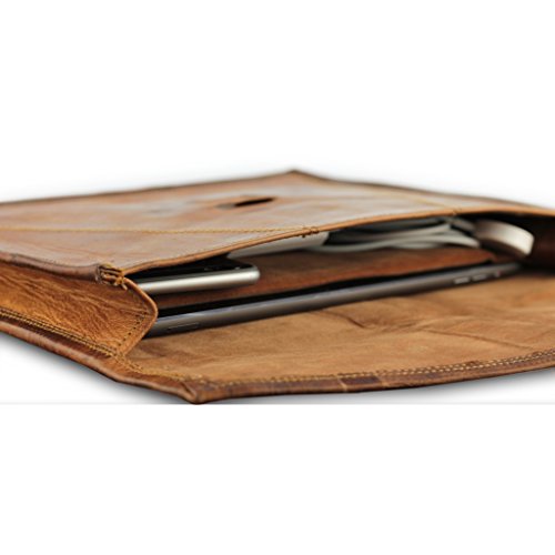 A.P. Donovan – Hülle für iPad 2 / 3 / 4 und iPad Air 1 / 2 – Etui, Case, Cover – Tasche / Schoner fürs Tablet – Vintage – braun – aus Leder - 8