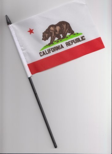 1000 Flags Californie USA State Drapeau à Main 25 cm