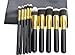 Fashion Base Professional 10PCS Black and Gold Makeup Brushes Set Eyeshadow Brush