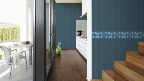 Schöner Wohnen Vliestapete Classic Reloaded, Streifentapete, blau, grün, 944146 - 3