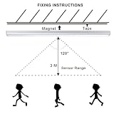 JESWELL USB Automatische LED Schrankbeleuchtung Wiederaufladbare Nachtlicht mit Bewegungsmelder, Magnetische, 10 LED-Licht für den Schrank oder die Schublade, Treppen, Schlafzimmer, Küche (2-er Pack) - 7