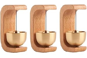 Murman Campanello per Ingresso [3 Pezzi] Campanello Magnetico in | Campanello in Legno Fatto a Mano con Campanello in | Negozio Campanello in Legno per la Decorazione Apertura della Porta