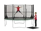 Plum Products Kids Space Zone Trampoline and 3G Enclosure - Green, 14 Ft